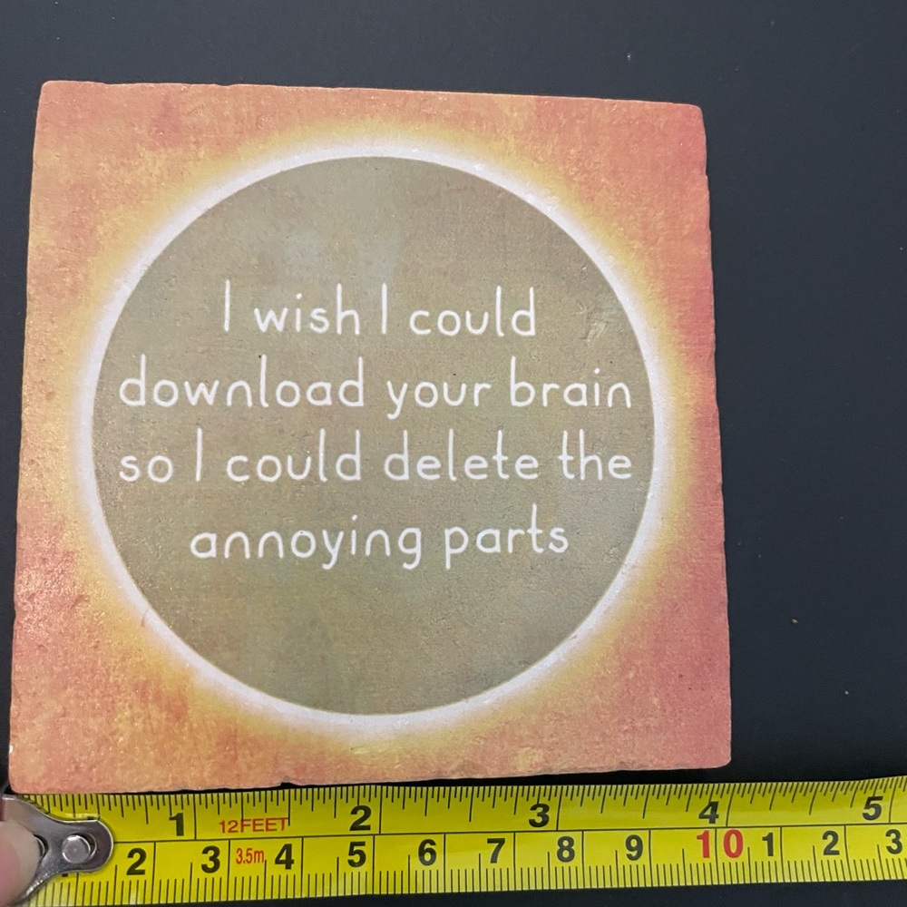 Humorous Ceramic Coaster - Picture 2 of 3